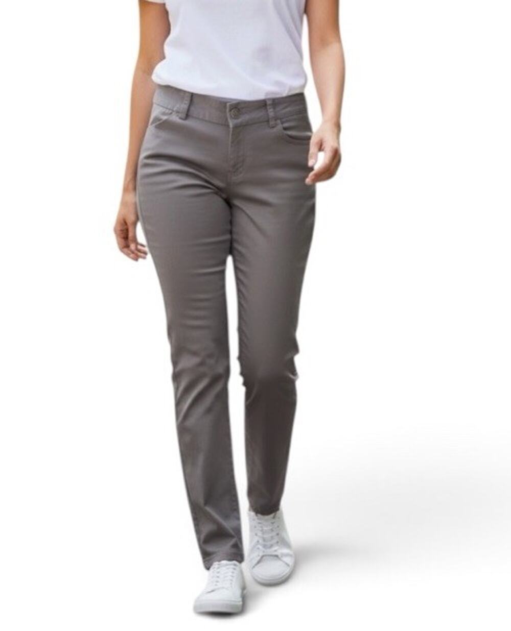 Lee Jeans Womens 12Short Modern series Curvy Fit Straight Gray stretch Trousers